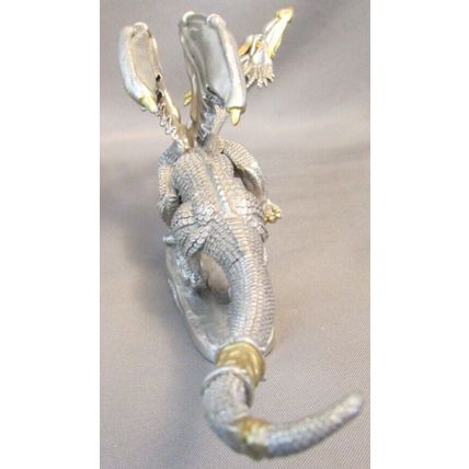 RARE VINTAGE 1980's Gold Dragon Pewter Figurine RAL PARTHA Rawcliffe TSR 1232