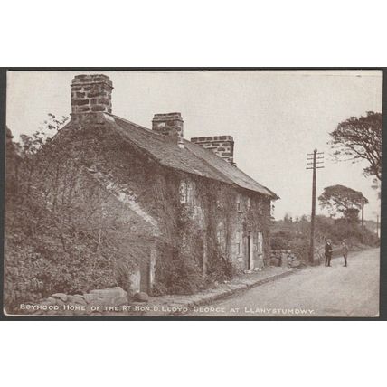 Lloyd George's Home, Llanystumdwy, Caernarvonshire, c1910 - Photochrom Postcard