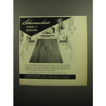 1960 Schumacher's Carpet by George Wells Advertisement