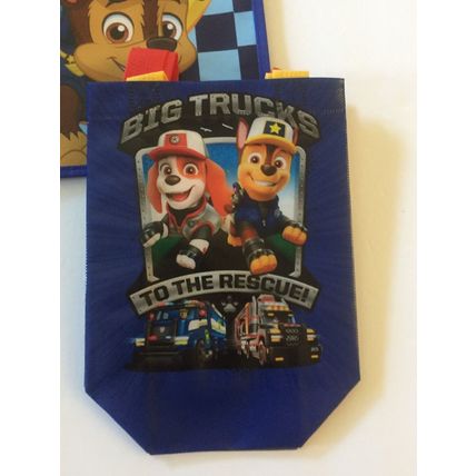 New Paw Patrol Heroes 13'' x 12'' x 6'' Reusable Tote Bag & 2 Small 9'' x 7'' Ba
