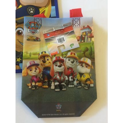 New Paw Patrol Heroes 13'' x 12'' x 6'' Reusable Tote Bag & 2 Small 9'' x 7'' Ba
