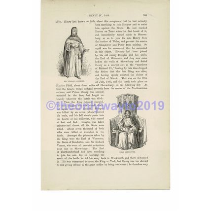 William Gascoigne & Owen Glendower, Book Illustration (Print), c1870