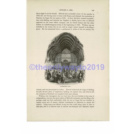 Westminster Hall, London, Book Illustration (Print), c1870