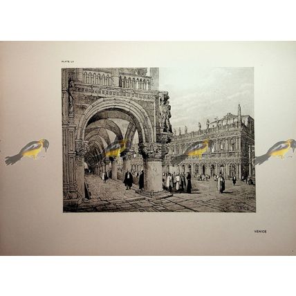 Venice (3), Italy, Samuel Prout, Book Illustration (Print), 1915