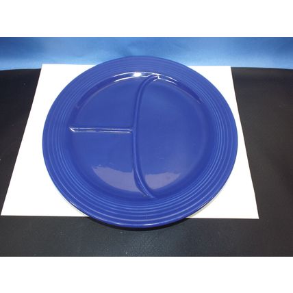 Rare Vintage 1930s Fiesta 12" Cobalt Blue Divided Compartment Plate Fiestaware