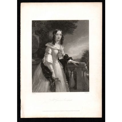 MRS GARDEN CAMPBELL 1840 William Henry Mote - William Fisher ENGRAVING
