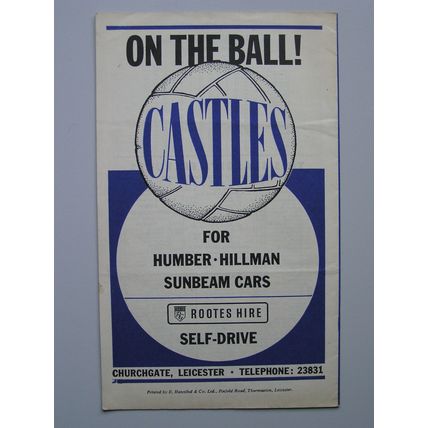 LEICESTER CITY v BLACKPOOL Div1 11/04/1964 Signed/Autographed by GORDON BANKS