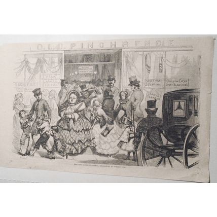 The Dry Goods Epidemic, Broadway At 3 PM - Harper's Weekly October 31, 1857
