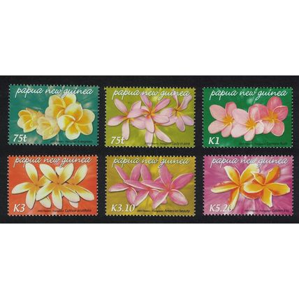 Papua NG Frangipani Flowers 6v 2005 MNH SG#1074-1079 Sc#1170-1175