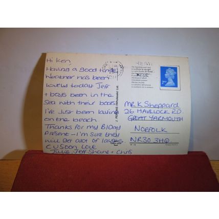 'CHEEKY BOTTOMS', DORSET. used postcard by J. Perkins 2001 pm =