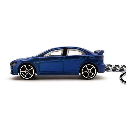 VERY RARE KEYCHAIN BLUE MITSUBISHI LANCER