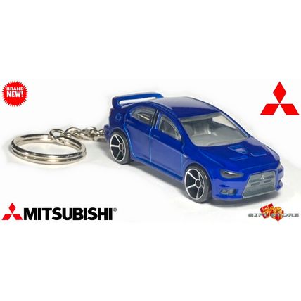 VERY RARE KEYCHAIN BLUE MITSUBISHI LANCER