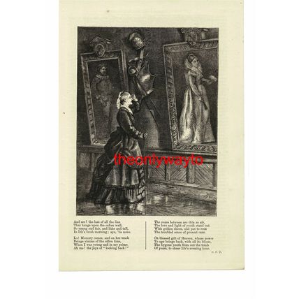 Viewing The Paintings, Poetry, Book Illustration (Print), 1875