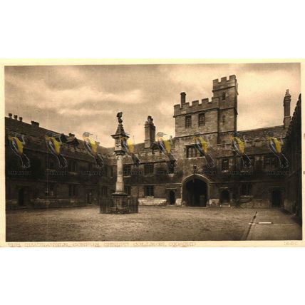Quadrangle, Corpus Christi College, Oxford, Alden Postcard