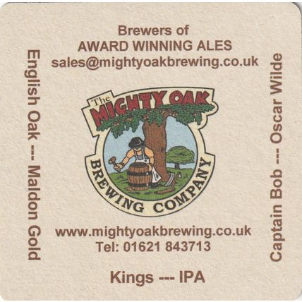 BEER MAT - MIGHTY OAK BREWERY - CAPTAIN BOB - (Cat No 020) - (2014)