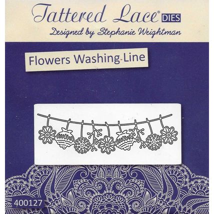 Tattered Lace. Flowers Washing Line Die. Die Cutting Cardmaking Scrapbooking