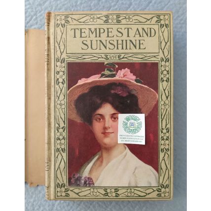 c 1910 HCDJ TEMPEST AND SUNSHINE by MARY J HOLMES with RARE ILLUSTRATED JACKET