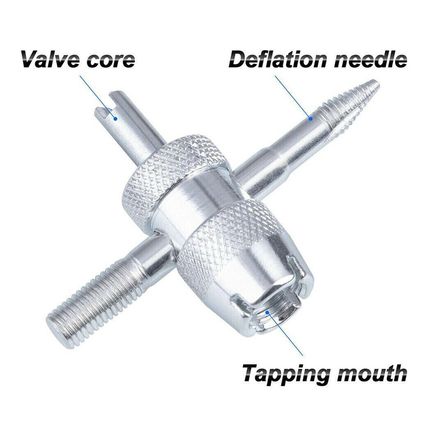 4-Way Valve Repair Core Key Tool Removal Car Motorcycle Motorbike Van Bike Tyre