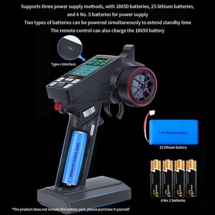 HOTRC CT-8A RC Transmitter and Receiver 8 Channel 2.4Ghz Hand Controlled RC Car