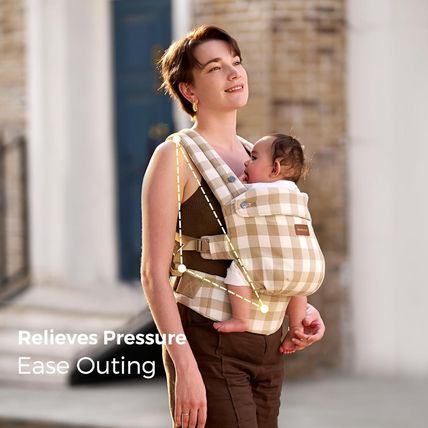 Momcozy Baby Carrier with Natural Cotton Linen, Built to Last, Ergonomic Design,