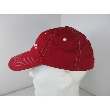 Zildjian 3D Embroidered Logo Baseball Dad Hat Cap Red 100% Cotton Strapback