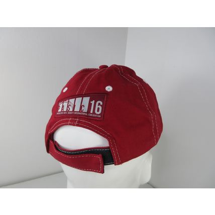 Zildjian 3D Embroidered Logo Baseball Dad Hat Cap Red 100% Cotton Strapback
