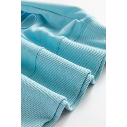 Beau Blue Sequined Bowknot Drop Shoulder Oversized Sweatshirt