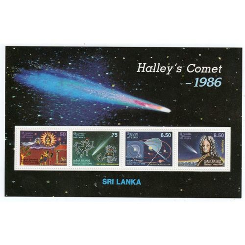 SRI LANKA MS933 Halley's Comet Space Unmounted mint MINI SHEET BD09