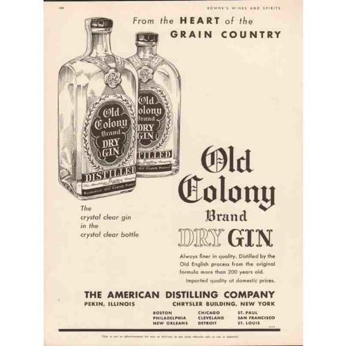 american distilling company 1934 old colony dry gin vintage ad2