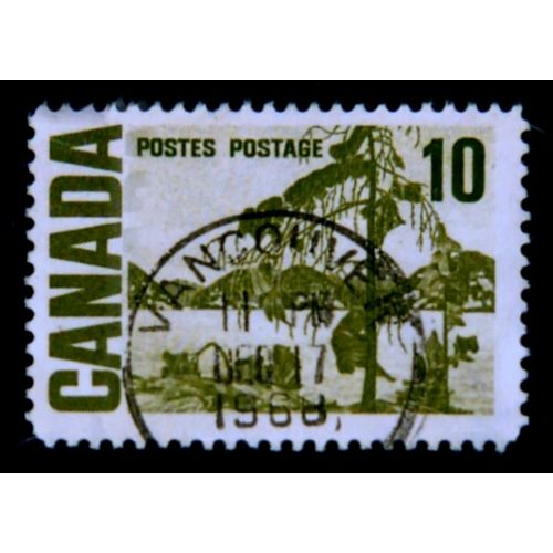 CANADA 1967 SG 585 10c OLIVE GREEN THE JACK PINE FINE USED #3