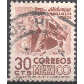 Mexico 1950 - SG879 - 30c brown - Indian Dancer - used