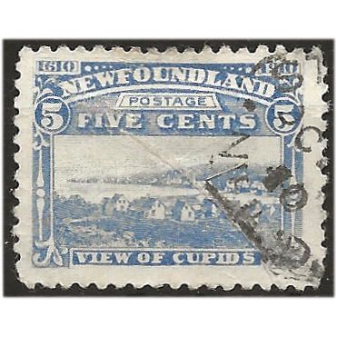 Newfoundland 1899 SG90 5c Blue Good/Fine Used . ..