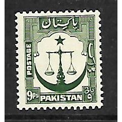 PAKISTAN 1948 9p SCALES GREEN SG 26 M / MINT