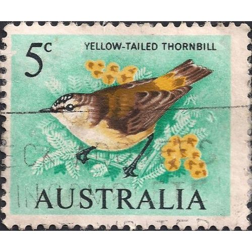 AUSTRALIA, BIRDS, Yellow tailed thornbill, green 1966, 5c