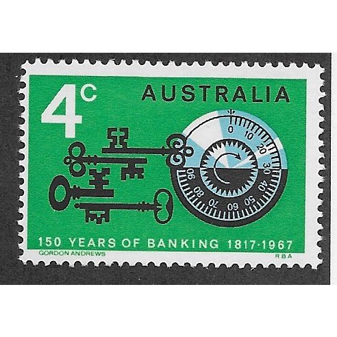 AUS 1967 U/M 4c '150 YEARS OF BANKING' (EBID65-058)