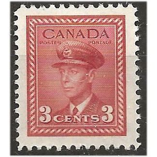 Canada 1942 SG377 3c Carmine-Lake Mounted Mint . .. .