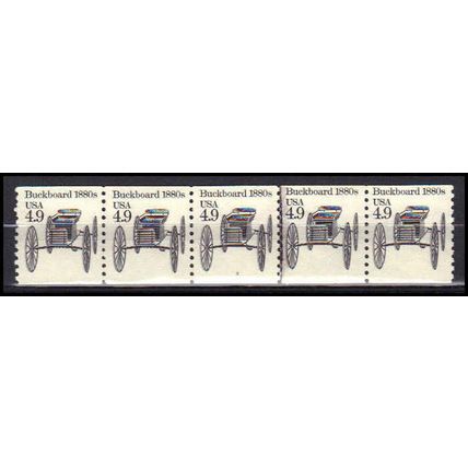 2124 4.9c Buckboard Very Fine MNH Dry Gum PNC 3/5 X0238
