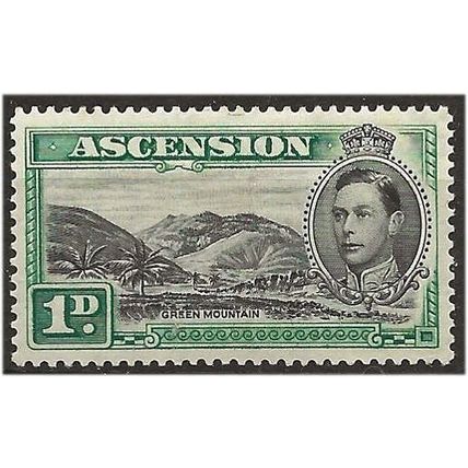 Ascension Island 1938 SG39 1d Black & Green Mounted Mint .. ..