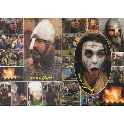 Vikings Of York 18 Photos on 2x Superb Rare Postcard s