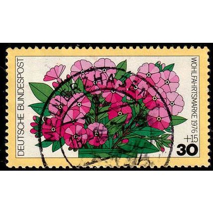Germany 1976 Bundespost Flowers Charity 30Pfg + 15Pfg Used Stamp