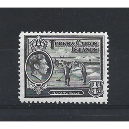 Turks&Caicos.SG194 1/4d Raking Salt (Black).Mounted Mint.Aug24s