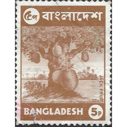 BANGLADESH, FRUIT, Jackfruit, brown 1973, 5p