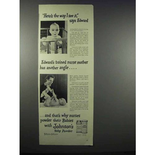 1943 Johnson's Baby Powder Ad - The Way I See It