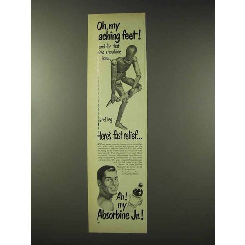 1948 Absorbine Jr. Ad - Oh, My Aching Feet!