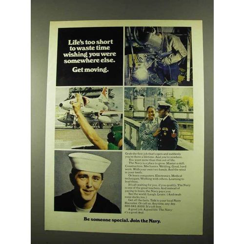 1974 U.S. Navy Ad - Life's Too Short