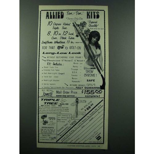 1975 Allied Motorcycle Parts Ad - Ten-Ten Kits