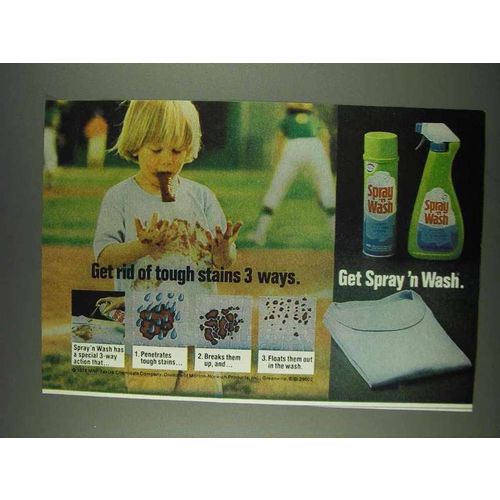 1978 Spray 'n Wash Ad - Get Rid Of Tough Stains