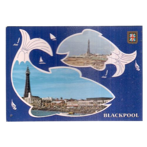 BLACKPOOL, LANCASHIRE. MULTIVIEW.. unused vintage postcard =