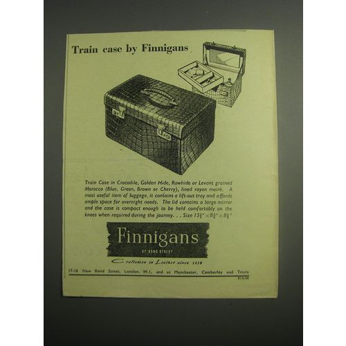 1948 Finnigans Train Case Ad - Train case by Finnigans