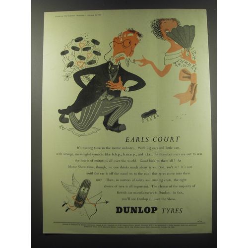 1955 Dunlop Tyres Ad - Earls Court